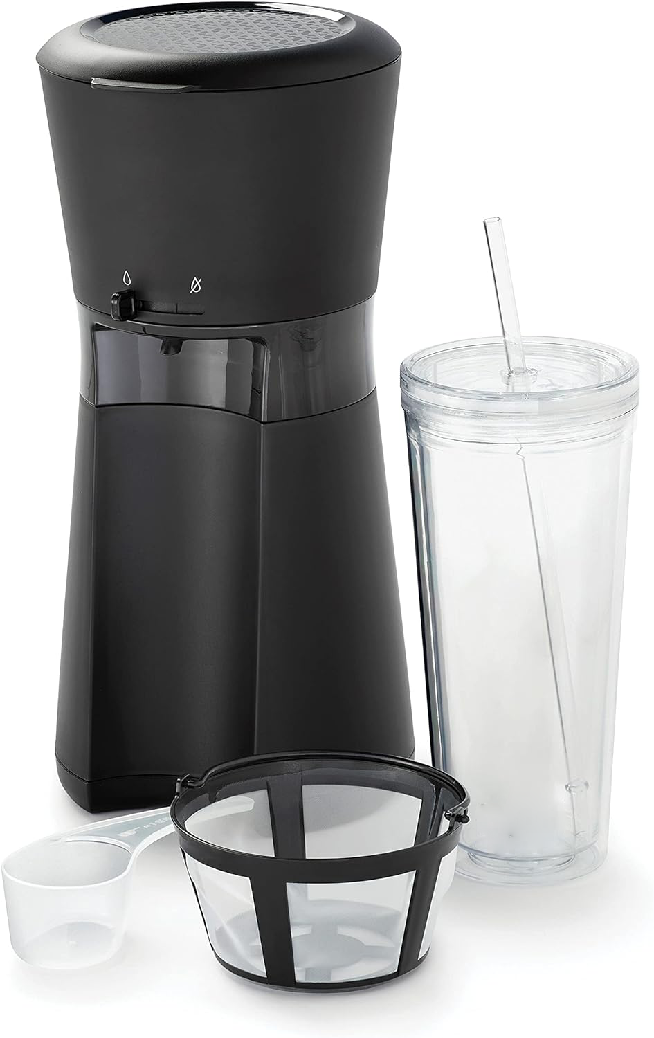 Iced Coffee Brewer with Reusable Filter and Insulated Tumbler, 4-Minute Brew All Vera Mart