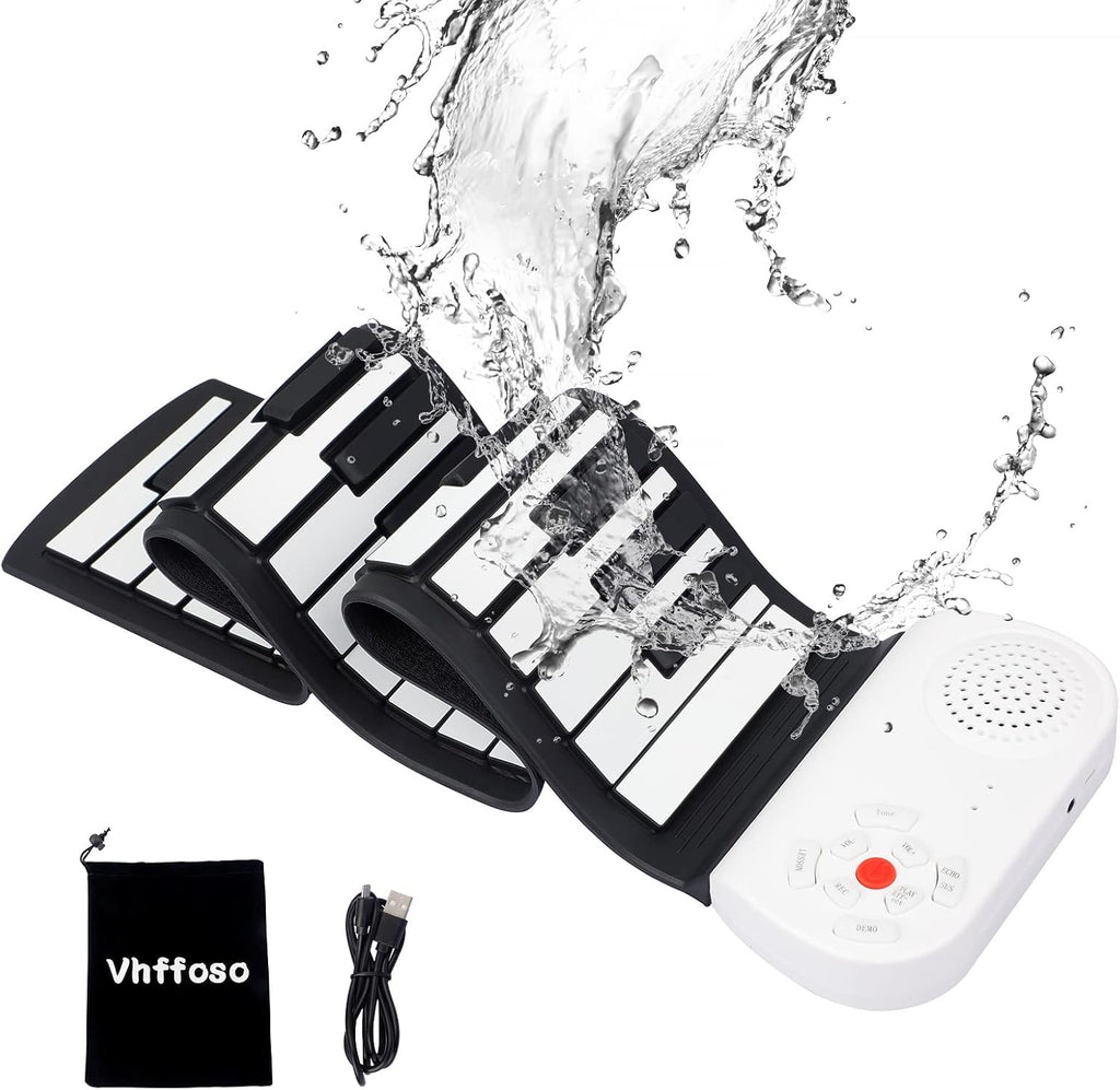 49-Key Roll Up Piano Keyboard with Recording Function and Built-in Speakers All Vera Mart