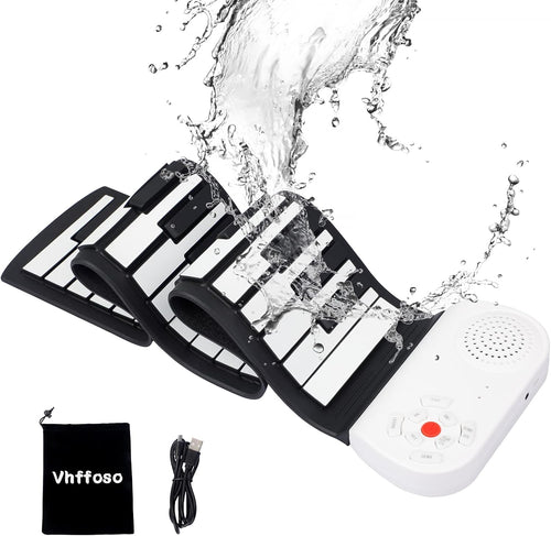 49-Key Roll Up Piano Keyboard with Recording Function and Built-in Speakers All Vera Mart