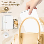 Portable Makeup Mirror with 10X Magnification and LED Lighting, Rechargeable All Vera Mart