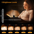 Book Light with Flexible Neck and Wide Beam Head, Rechargeable USB-C All Vera Mart