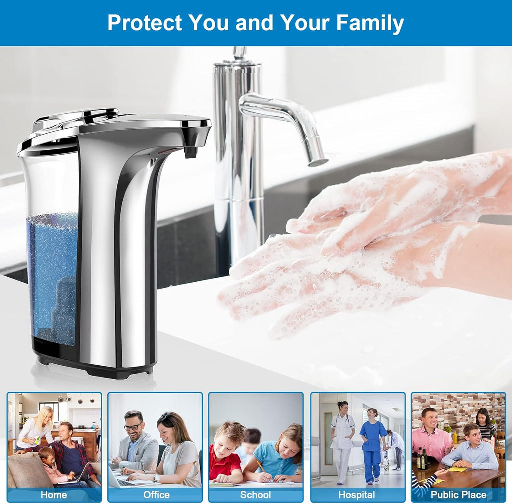 Sensor Activated Soap Dispenser with Adjustable Output and Aluminum Body All Vera Mart