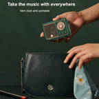 Wireless Speaker with Rotary Dial Control and 6-Hour Battery, Retro Design All Vera Mart