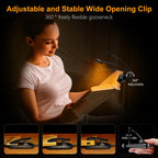 Book Light with Flexible Neck and Wide Beam Head, Rechargeable USB-C All Vera Mart