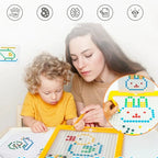 Magnetic Drawing Pad with Sealed Beads and Magnetic Pen for Kids, 20 Pattern Cards All Vera Mart