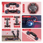 Gesture Controlled Stunt Car with Hand Gesture Watch and 2.4G Remote, Four Wheel Drive All Vera Mart