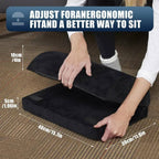 Memory Foam Foot Cushion with Velvet Cover and Non Slip Base for Desk Support All Vera Mart
