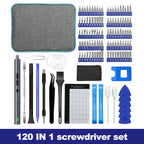 Precision Electric Screwdriver with 120 Bits and Built-in LED Lights All Vera Mart