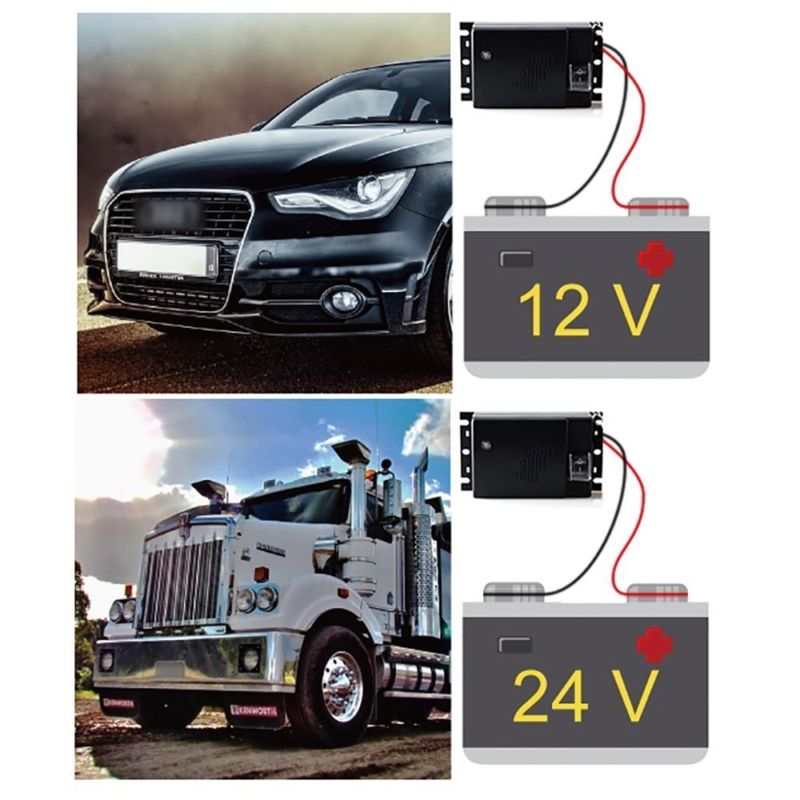 Ultrasonic Rodent Repeller with 12-45kHz Frequency and LED Battery Indicator for Vehicles All Vera Mart