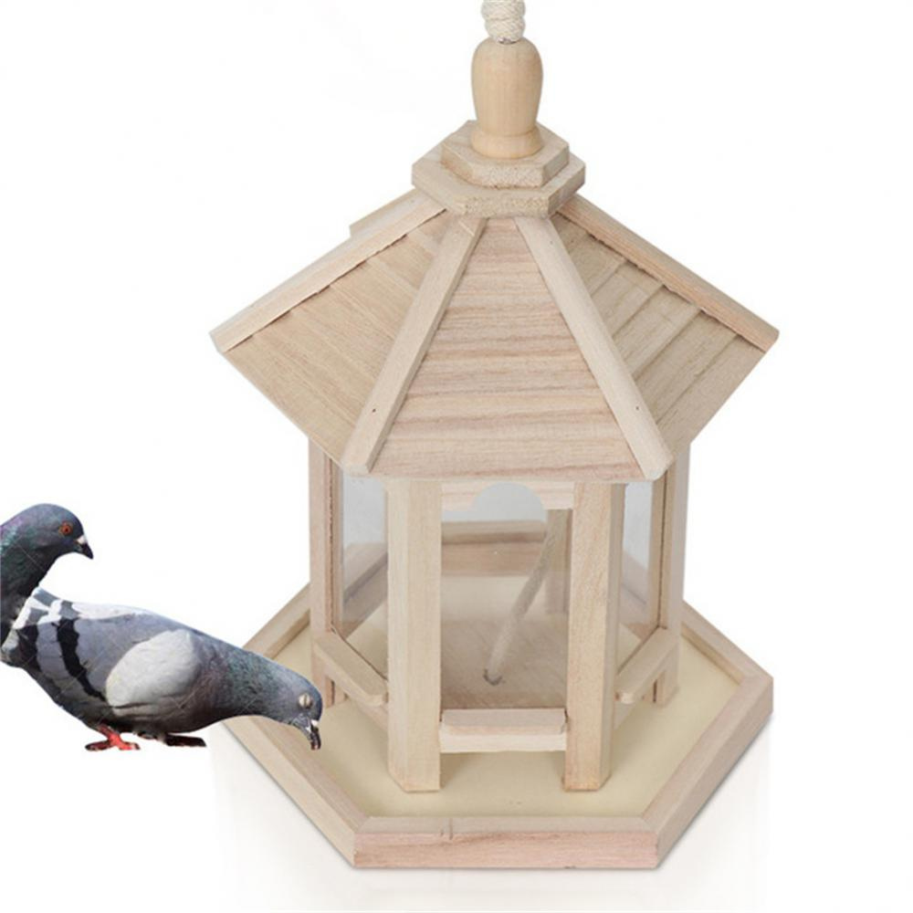Bird Feeder with Clear Acrylic Panel and Weather Resistant Roof All Vera Mart