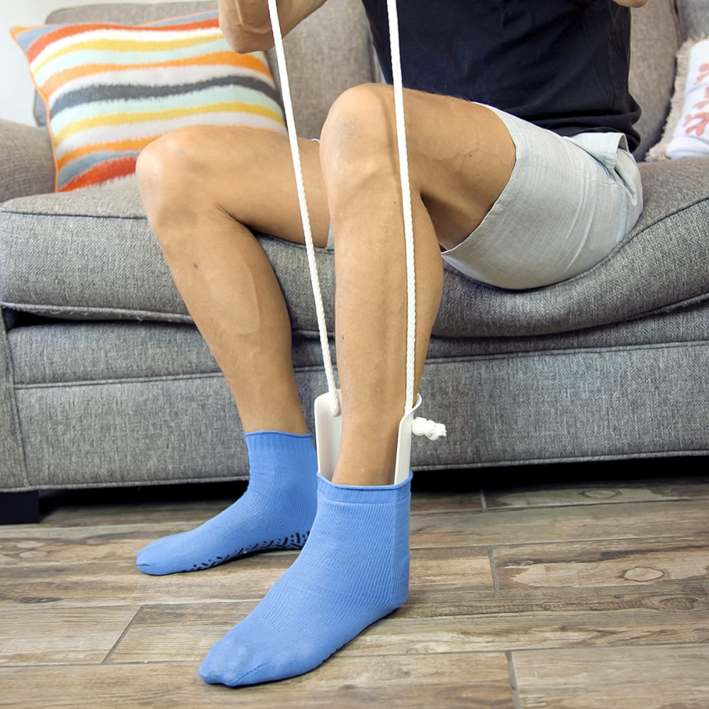 Sock Slider with Extended Reach Handles and Foam Grip All Vera Mart