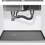 Silicone Under Sink Mat with Raised Edge Containment and Textured Grip Surface, 34x22 Inches All Vera Mart