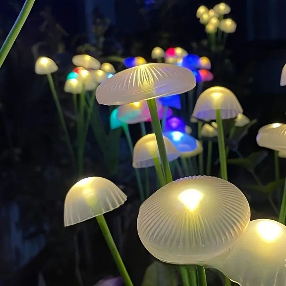 Solar Garden Light with Swaying Jellyfish Design and Dual Lighting Modes All Vera Mart