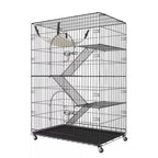 Four Tier Cat Enclosure with Platforms and Hammock for Multiple Pets All Vera Mart