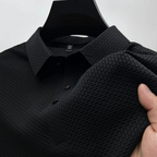 Tailored Polo Shirt with Structured Collar and Cotton Blend Knit, Machine Washable All Vera Mart