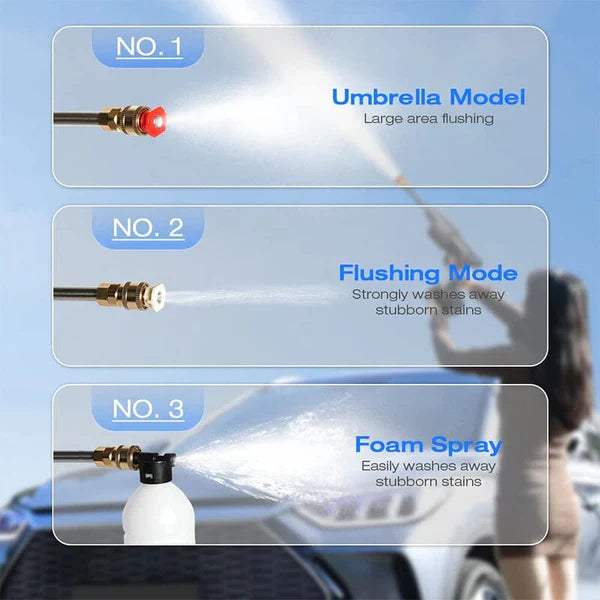 Rechargeable Water Spray Gun with 22 Bar Pressure and Dual Nozzles for Cars All Vera Mart