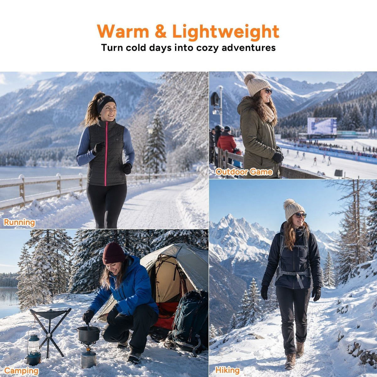 Women's Heated Vest with 6 Heating Zones and 3 Temperature Levels, Machine Washable All Vera Mart