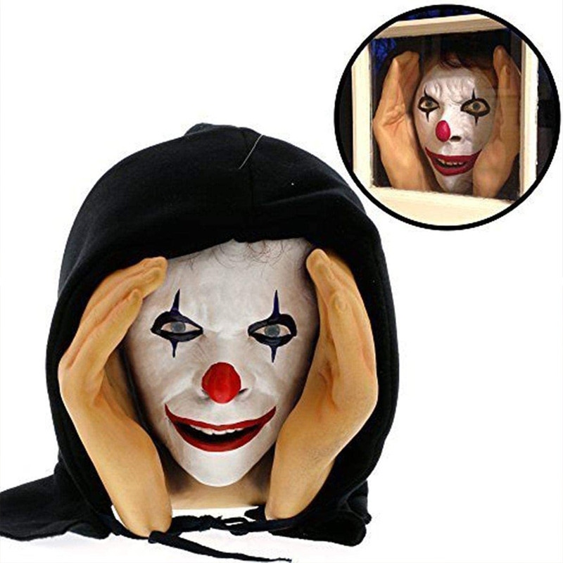 Window Peeper Halloween Decoration with Latex Face and Suction Cups, 21.65in Tall All Vera Mart