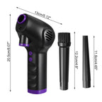Handheld Air Blower with 156.6 MPH Airflow and Interchangeable Nozzles, 60 Min Runtime All Vera Mart