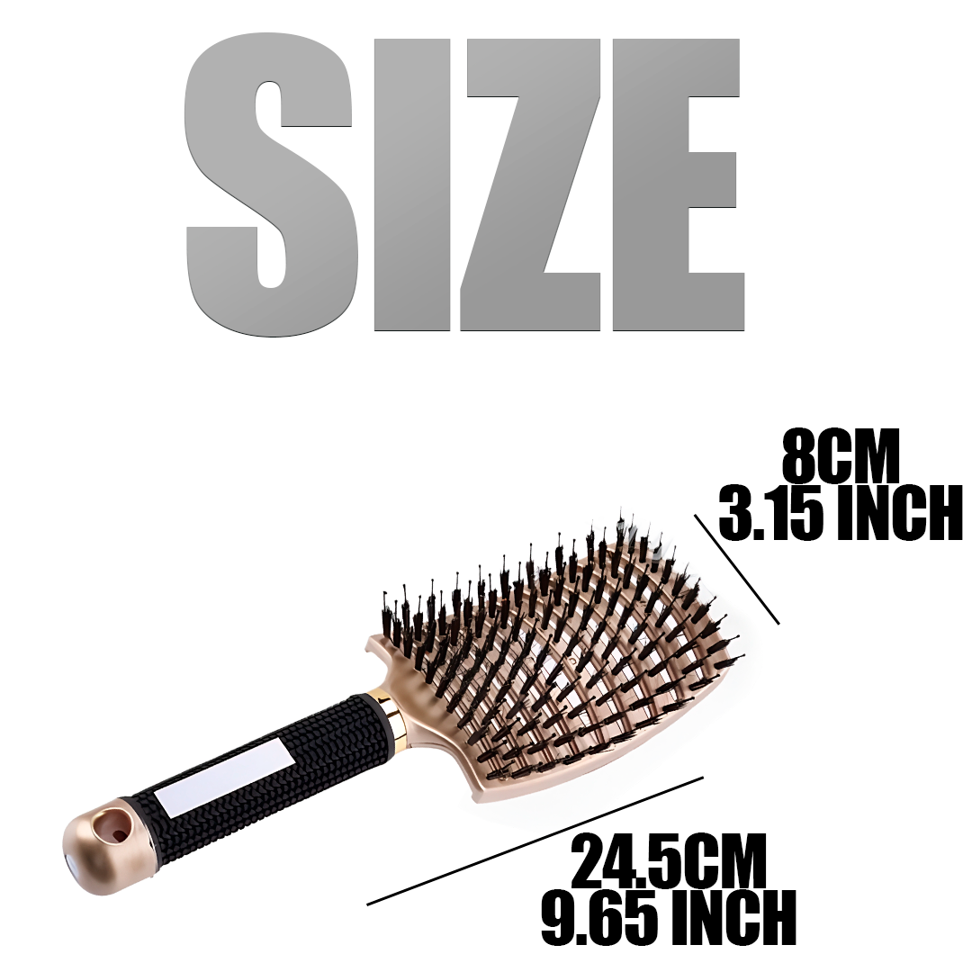 Flexible Bristle Detangler Brush for All Hair Types with Ergonomic Grip All Vera Mart