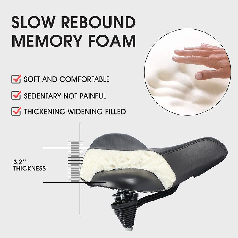 Oversized Bike Saddle with Dual Spring Suspension and Ventilation Channels All Vera Mart