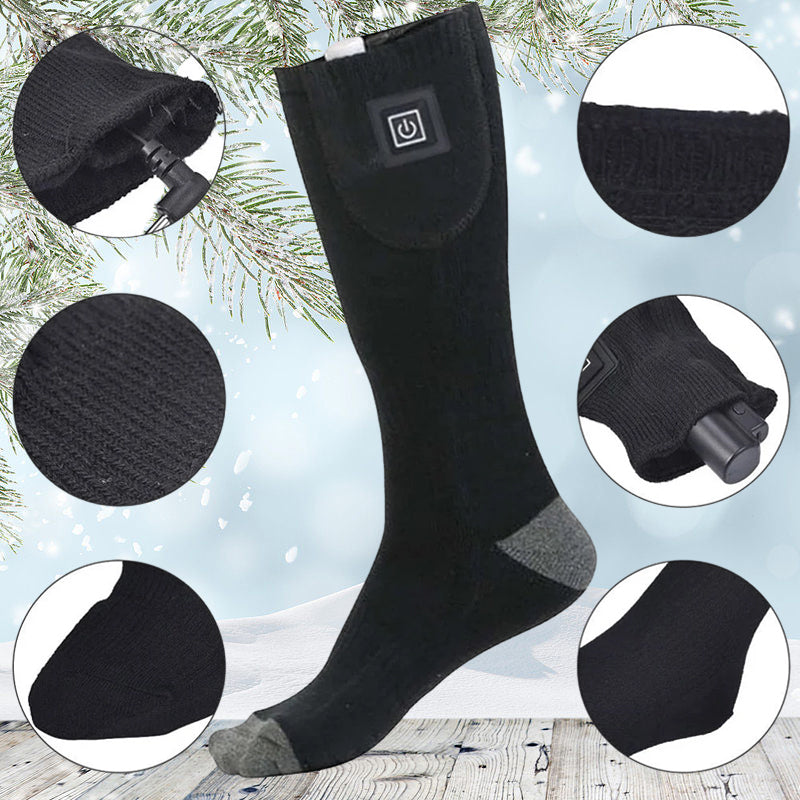 Rechargeable Heated Socks with Multiple Temperature Settings and 8-Hour Battery All Vera Mart