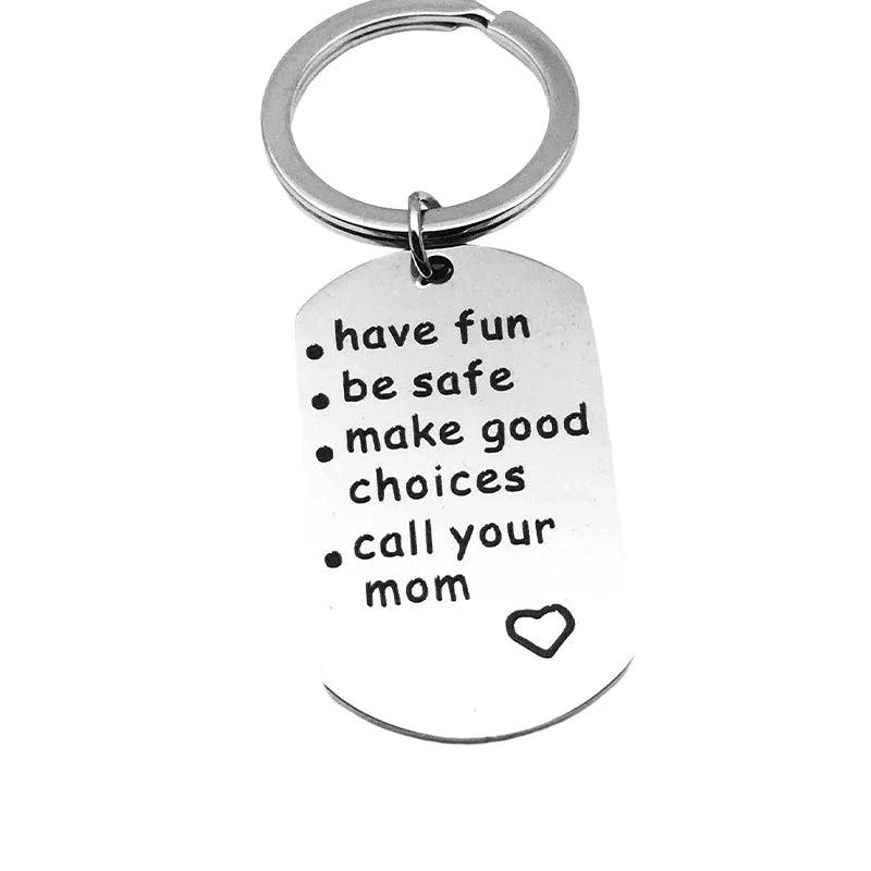 Engraved Stainless Steel Keychain with Daily Reminder Message and Key Ring Attachment All Vera Mart