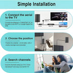 Digital Antenna with 39dBi Signal Amplifier and 600 Mile Reception Range All Vera Mart