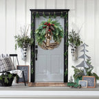 Christmas Wreath with Vine Base and Pinecone Accents, 17-Inch Handcrafted Rustic Design All Vera Mart