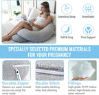 Full Body Pregnancy Pillow with Semicircular C Shape and Machine Washable Jersey Cover All Vera Mart