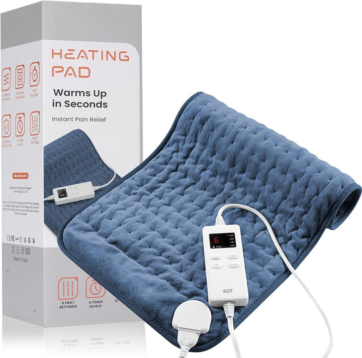 Heating Pad with Six Temperature Settings and Auto Shutoff Timer, 24in All Vera Mart