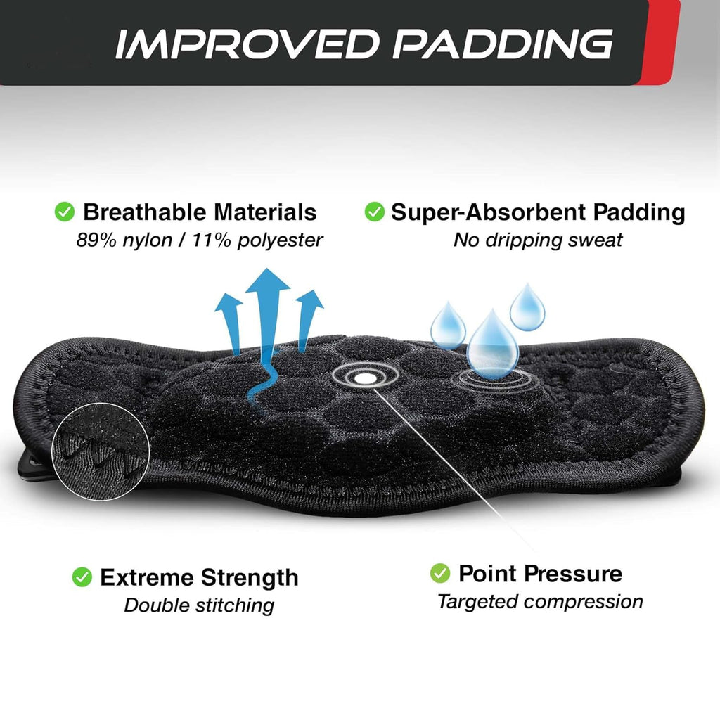 Adjustable Elbow Compression Brace with Triple Strap Support and Moisture Wicking All Vera Mart
