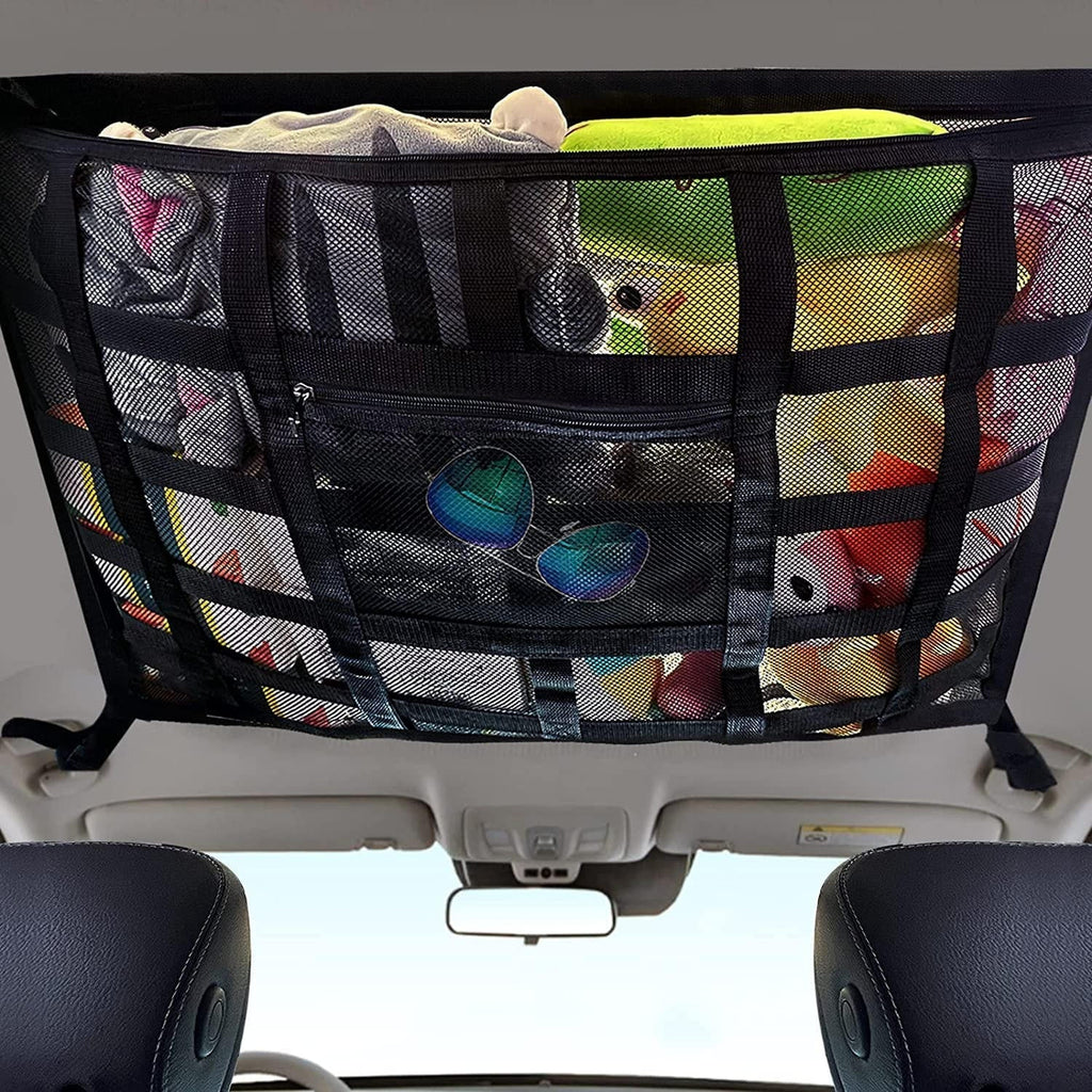 Overhead Cargo Net with Full Length Zipper and Reinforced Webbing for Vehicles All Vera Mart