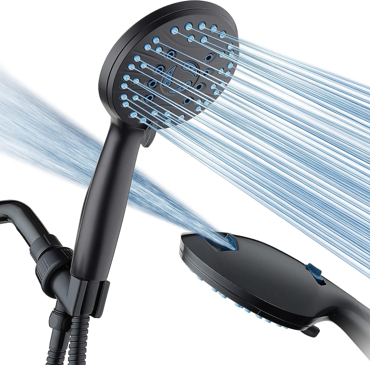 Handheld Shower Head with Eight Spray Patterns and 6ft Hose, Chrome Finish All Vera Mart