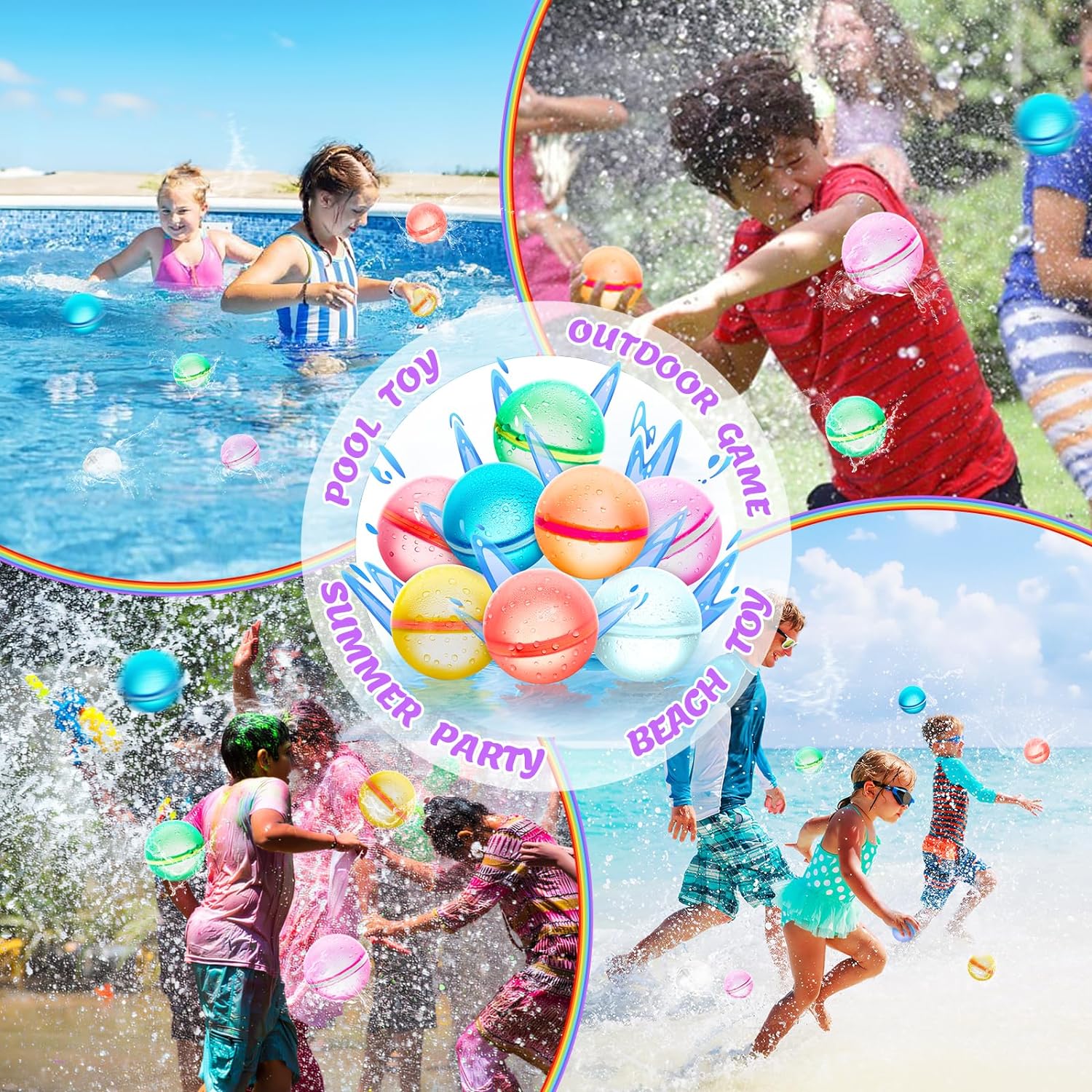 Magnetic Water Balloons with Self-Sealing Design and Tear Resistant Rubber All Vera Mart
