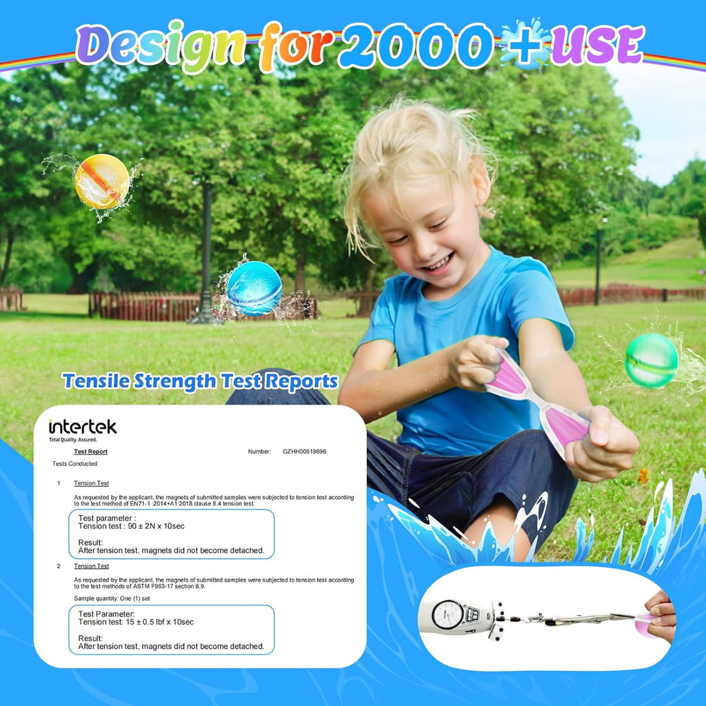 Magnetic Water Balloons with Self-Sealing Design and Tear Resistant Rubber All Vera Mart