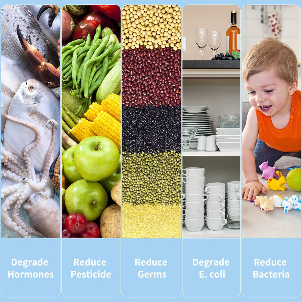 Portable Produce Cleaner with Ultrasonic Purification and Ion Technology All Vera Mart