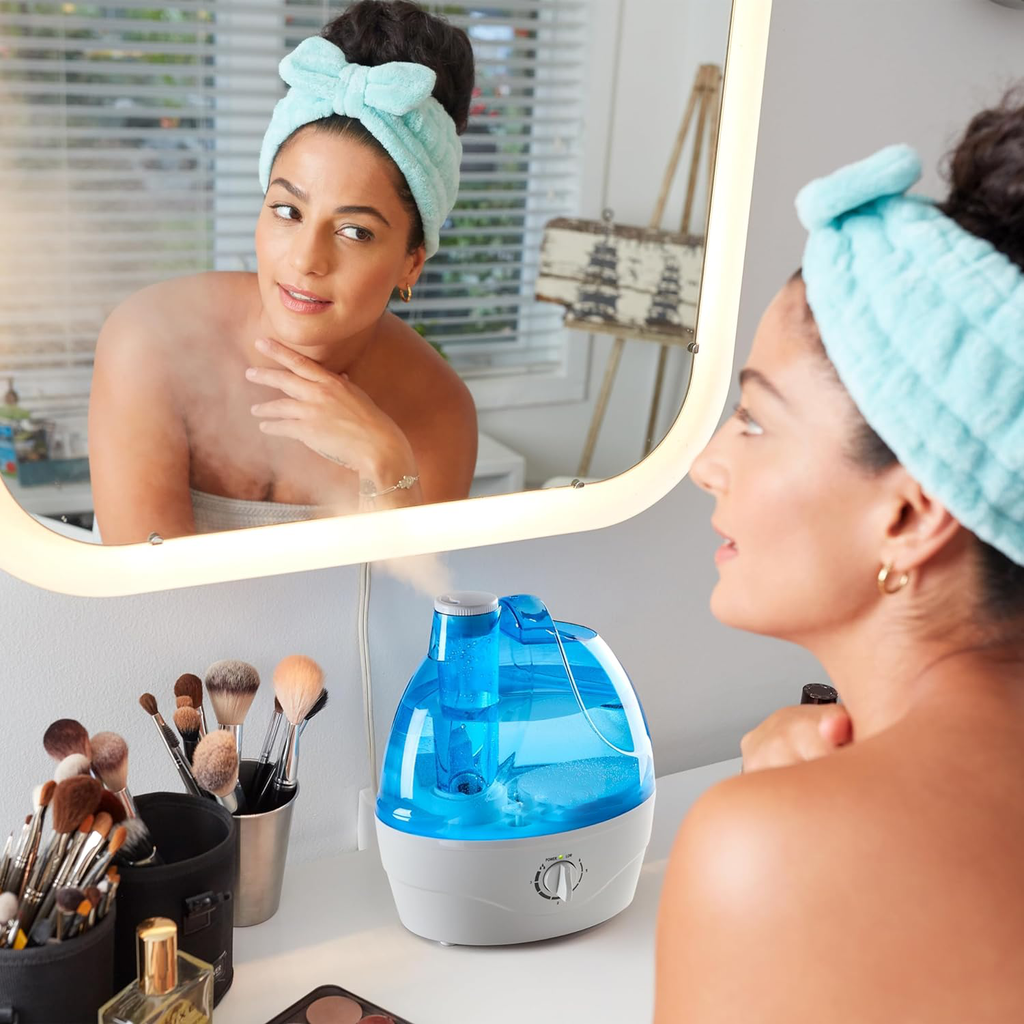 Ultrasonic Cool Mist Humidifier with 360 Rotating Nozzle and 24-Hour Runtime All Vera Mart