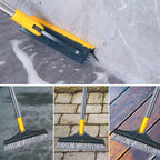 Long Handle Floor Scrub Brush with Rotating Head and Squeegee Blade All Vera Mart