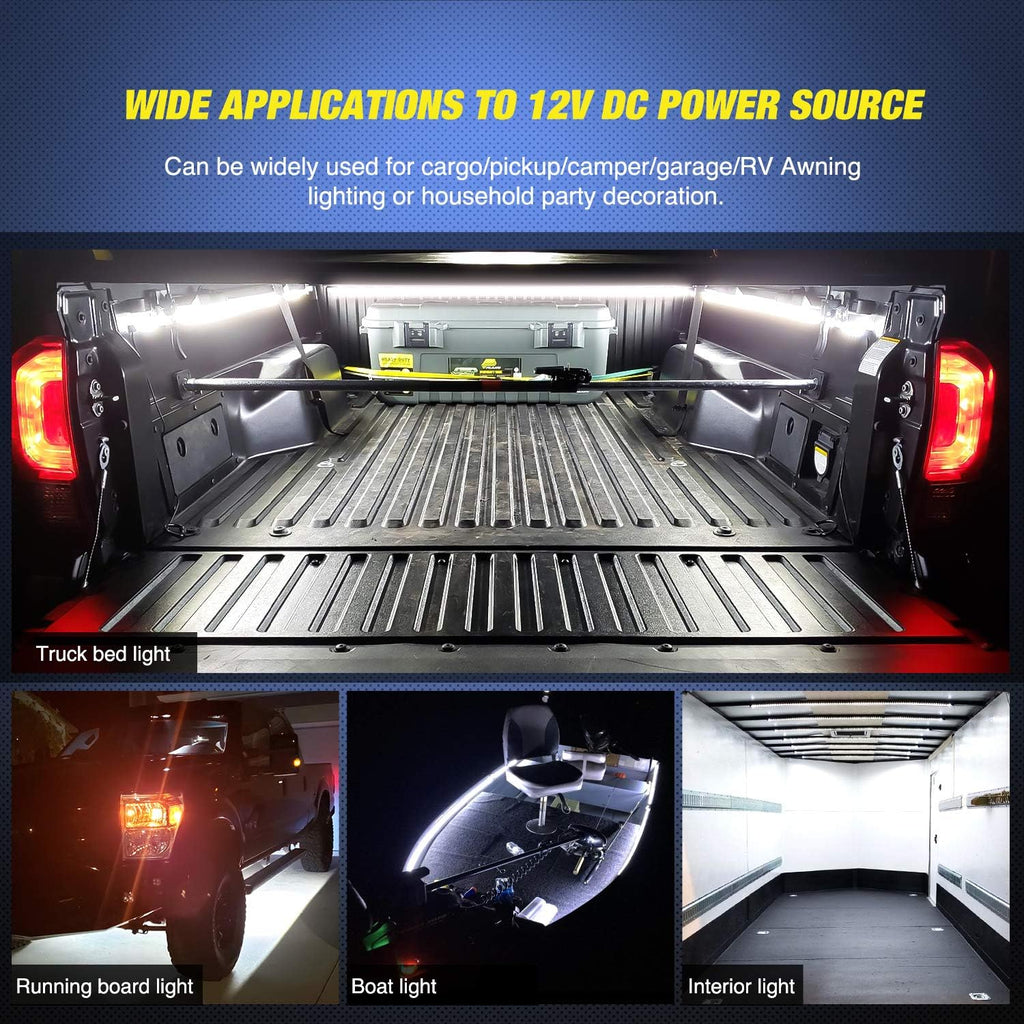 LED Truck Bed Light Strip 60 Inch with 3900 Lumens and IP67 Weather Rating All Vera Mart