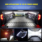 LED Truck Bed Light Strip 60 Inch with 3900 Lumens and IP67 Weather Rating All Vera Mart