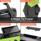 Portable Weather Radio with Hand Crank and Solar Charging, NOAA Alerts All Vera Mart