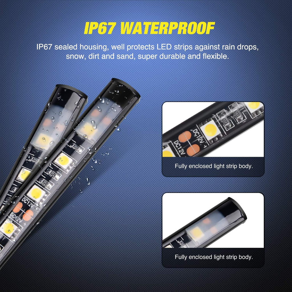 LED Truck Bed Light Strip 60 Inch with 3900 Lumens and IP67 Weather Rating All Vera Mart