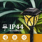 Solar Pathway Lights with Automatic Dusk Activation and Water Ripple Pattern, 6-Pack All Vera Mart