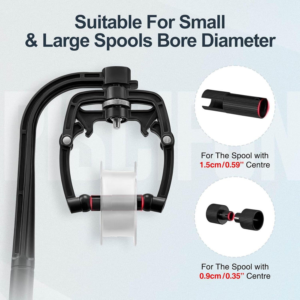 Portable Fishing Line Spooler with Spring Loaded Tension and Dual Reel Modes All Vera Mart