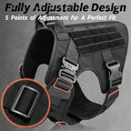 Dog Harness with Dual Leash Attachment and Reinforced Top Handle, MOLLE System All Vera Mart