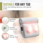 Neck Support Bath Pillow with Suction Cups and Textured Foam All Vera Mart