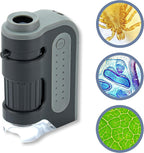 Pocket Microscope with 60x-120x Magnification and Built-in LED Light All Vera Mart