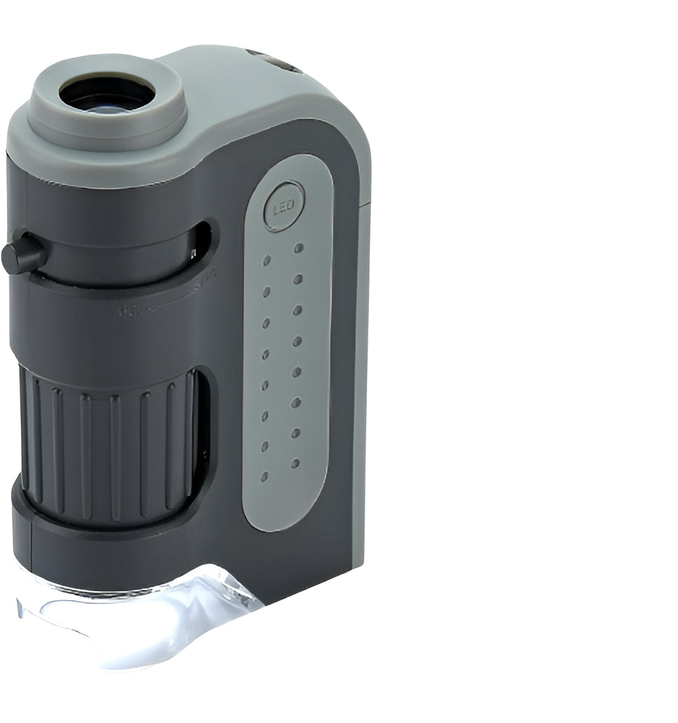Pocket Microscope with 60x-120x Magnification and Built-in LED Light All Vera Mart