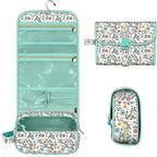 Cosmetic Storage Pouch with Transparent Panel and Metal Hook, Water Resistant All Vera Mart